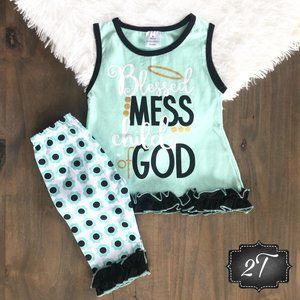 NWOT Blessed Mess Child Of God 2pc Outfit